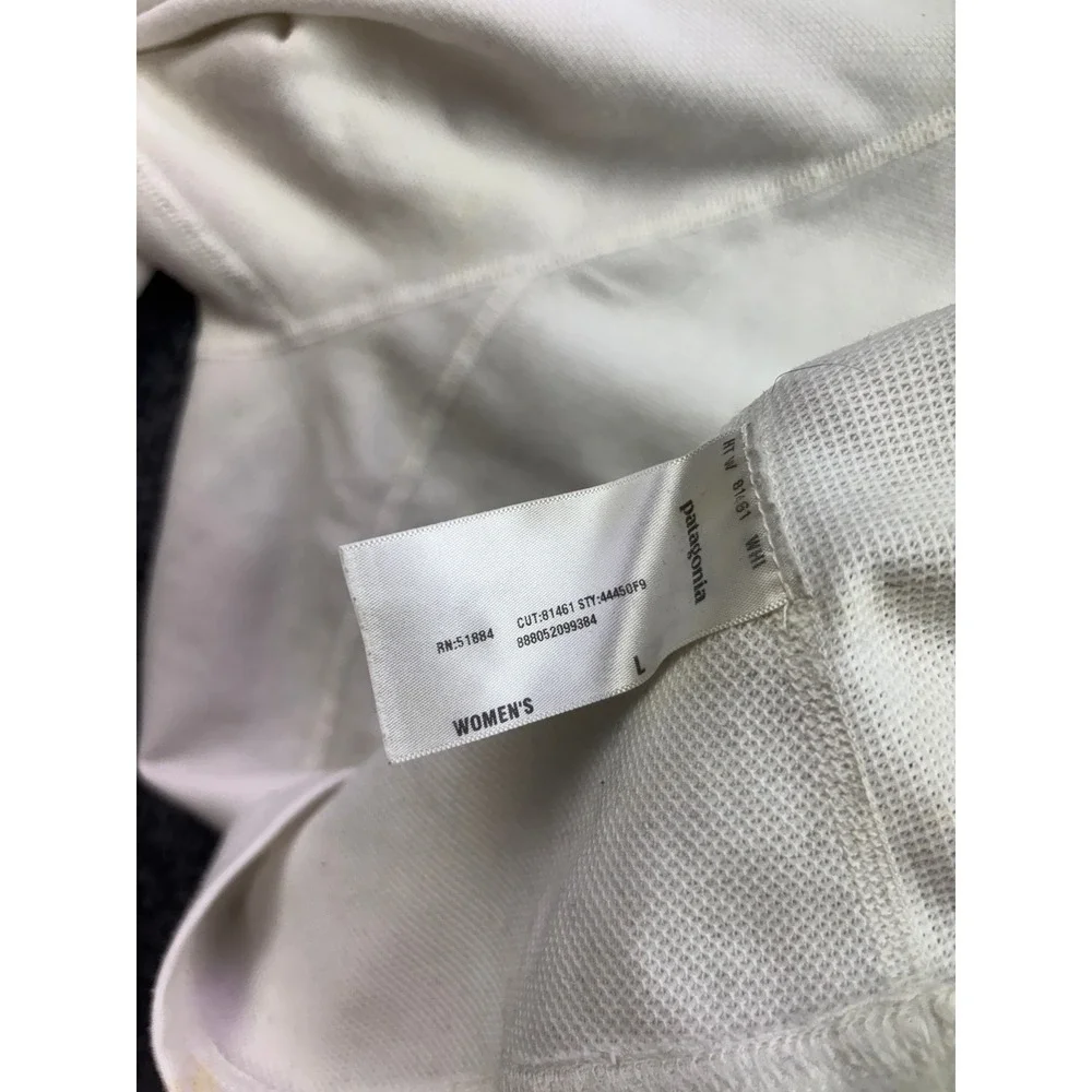 Patagonia Capilene Midweight Quarter Zip Women Large White Base Layer 44450F9